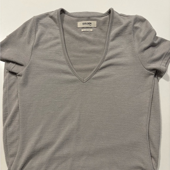 GOLDEN by TNA Heather Gray V‑Neck Short Sleeve Mini Dress - Picture 2 of 2